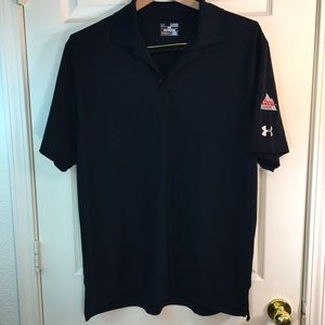 UA Heat Gear Polo Shirt XL Blk Coors Light Emblem